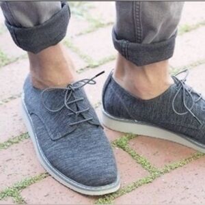 EUC Hey Dude Stretch Verona Charcoal Men’s Oxford Shoes with Box